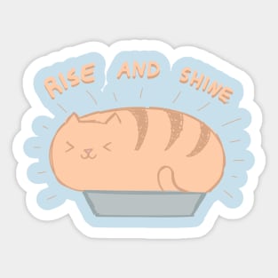 Rise and Shine | Kawaii Fresh Cat Loaf Bread Sticker